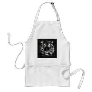 Delantal Apron blanco y negro