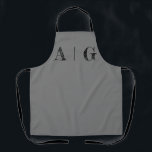 Delantal Apron blanco y negro - Apron Personalizable<br><div class="desc">.: Negro y Beige .: Personalizable .: Minimalista</div>
