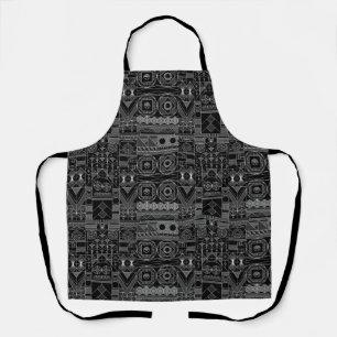 Delantal Apron blanco y negro Art Deco