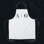 Delantal Apron blanco y negro - Personalizable<br><div class="desc">.: Blanco y negro .: Personalizable</div>