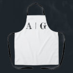 Delantal Apron blanco y negro - Personalizable<br><div class="desc">.: Blanco y negro .: Personalizable</div>