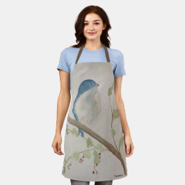 Delantal Apron Blue Bird