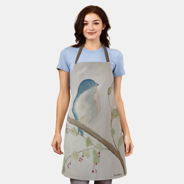 Delantal Apron Blue Bird (Gastado)