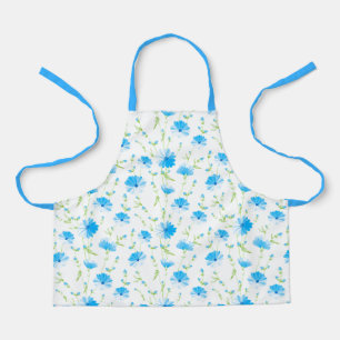 Delantal Apron-Blue Flores