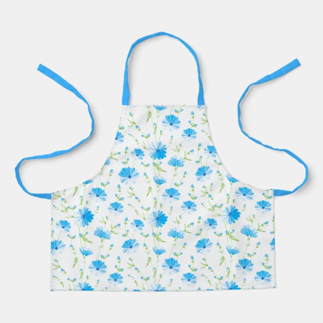 Delantal Apron-Blue Flores (Anverso)