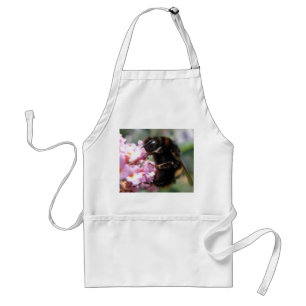 Delantal Apron bulbo ocupado y flores rosas