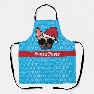 Delantal Apron Bulldog francés Fawn navidades