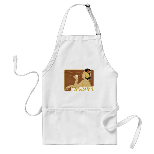 Delantal Apron: Café Vintage Rajah (Frente)
