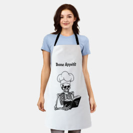 Delantal Apron, chef de Bone Appétit Halloween Skeleton