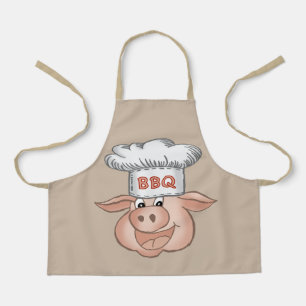 Delantal Apron, chef de Cerdo con barbacoa