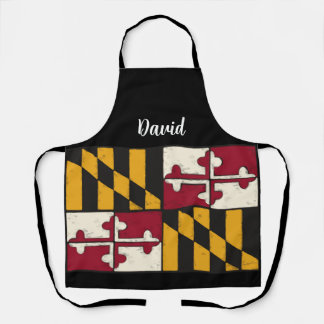 Delantal Apron, chef de la bandera de Maryland personalizad