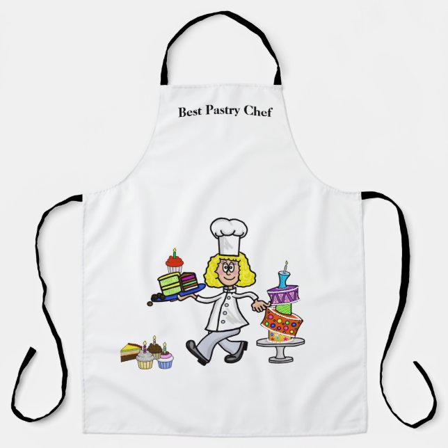 Delantal Apron, chef de pastelería femenina (Anverso)