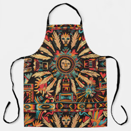 Delantal Apron, chef "Sueño Azteca", cian-amigable