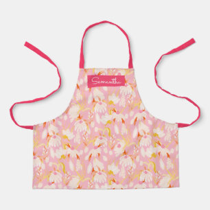 Delantal Apron Chicas de nombres personalizados con floral
