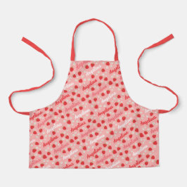 Delantal Apron Chicas de nombres personalizados de fresa ro