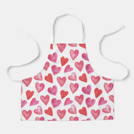 Delantal Apron Children (61 x 51 cm) - Hearts Pattern