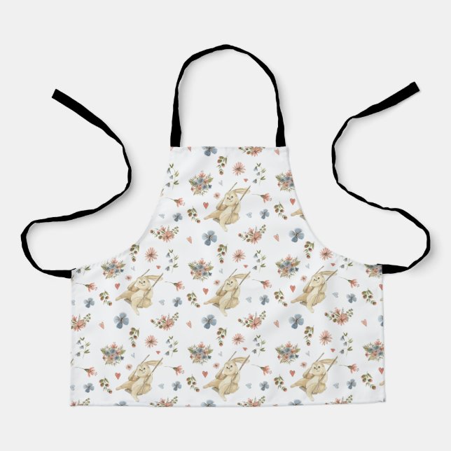 Delantal Apron Children (61 x 51 cm) - Rabbits Pattern (Anverso)