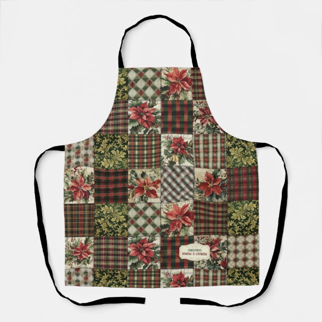 Delantal Apron Christmas Vintage Plaid (Anverso)