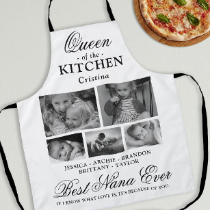 Delantal Apron Collage de fotos de la Reina de la Cocina Na