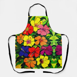 Delantal Apron color Hibiscus