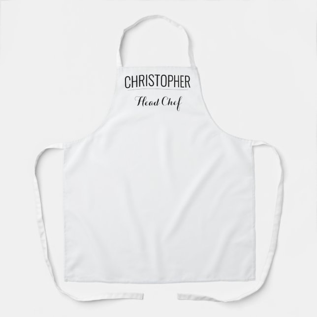 Delantal Apron comercial con nombre del chef (Anverso)