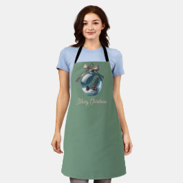 Delantal Apron con adorno navideño - Fiesta festiva