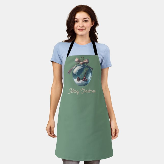 Delantal Apron con adorno navideño - Fiesta festiva (Gastado)