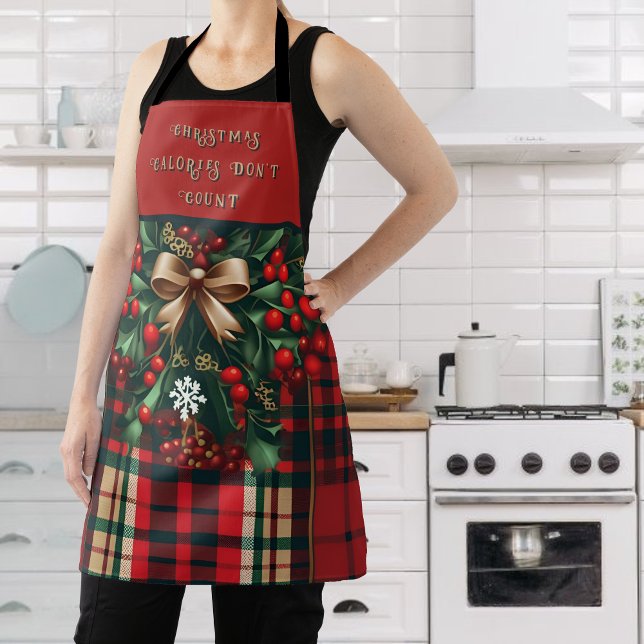 Delantal Apron con arcos y cerezas de navidad (Subido por el creador)