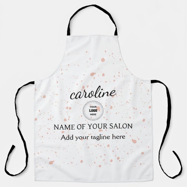 Delantal Apron con bandeja rosada personalizado (Anverso)