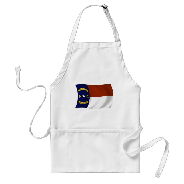 Delantal Apron con bandera de Carolina del Norte (Frente)