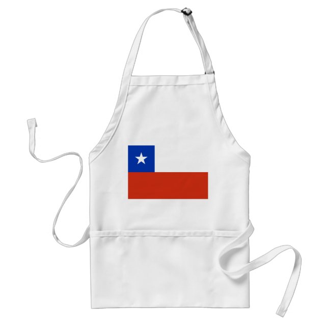 Delantal Apron con bandera de Chile (Frente)