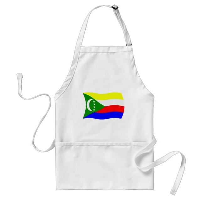 Delantal Apron con bandera de Comoras (Frente)