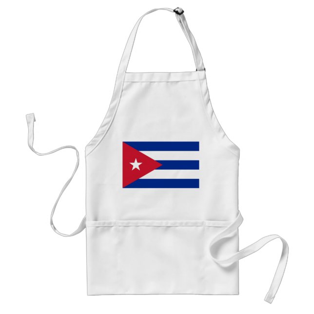 Delantal Apron con bandera de Cuba (Frente)