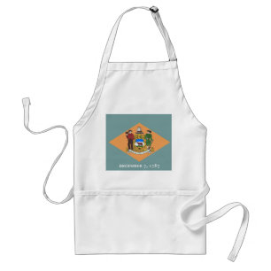 Delantal Apron con bandera de Delaware, EE.UU.