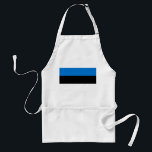 Delantal Apron con bandera de Estonia<br><div class="desc">Añada un toque de estilo patriótico a su cocina con este elegante delantal con la bandera de Estonia. Diseñado con sentido práctico y orgullo nacional en mente, este delantal ostenta un diseño vibrante y audaz que muestra las icónicas franjas azul, negro y blanco de la bandera estonia. Ya sea cocinando,...</div>