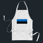Delantal Apron con bandera de Estonia<br><div class="desc">Añada un toque de estilo patriótico a su cocina con este elegante delantal con la bandera de Estonia. Diseñado con sentido práctico y orgullo nacional en mente, este delantal ostenta un diseño vibrante y audaz que muestra las icónicas franjas azul, negro y blanco de la bandera estonia. Ya sea cocinando,...</div>