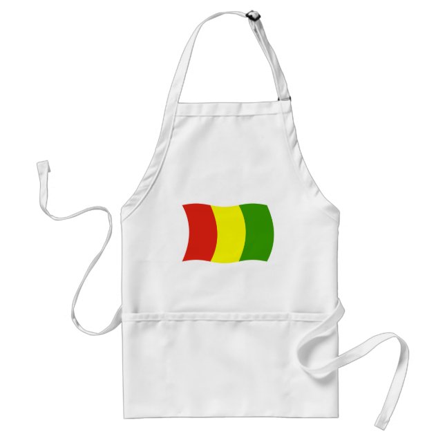 Delantal Apron con bandera de Guinea (Frente)