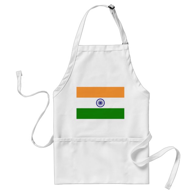 Delantal Apron con bandera de India (Frente)