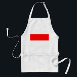 Delantal Apron con bandera de Indonesia<br><div class="desc">Celebra tu amor por Indonesia en la cocina, en la parrilla, o durante las reuniones festivas con este vibrante delantal con la bandera de Indonesia. Este llamativo delantal muestra el icónico bicolor horizontal rojo y blanco de la bandera indonesia, un orgulloso símbolo de coraje y pureza. Diseñado para combinar practicidad...</div>