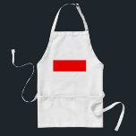 Delantal Apron con bandera de Indonesia<br><div class="desc">Celebra tu amor por Indonesia en la cocina, en la parrilla, o durante las reuniones festivas con este vibrante delantal con la bandera de Indonesia. Este llamativo delantal muestra el icónico bicolor horizontal rojo y blanco de la bandera indonesia, un orgulloso símbolo de coraje y pureza. Diseñado para combinar practicidad...</div>