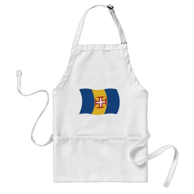 Delantal Apron con bandera de Madeira (Frente)