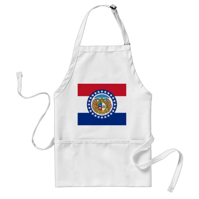Delantal Apron con bandera de Misuri, EE.UU. (Frente)