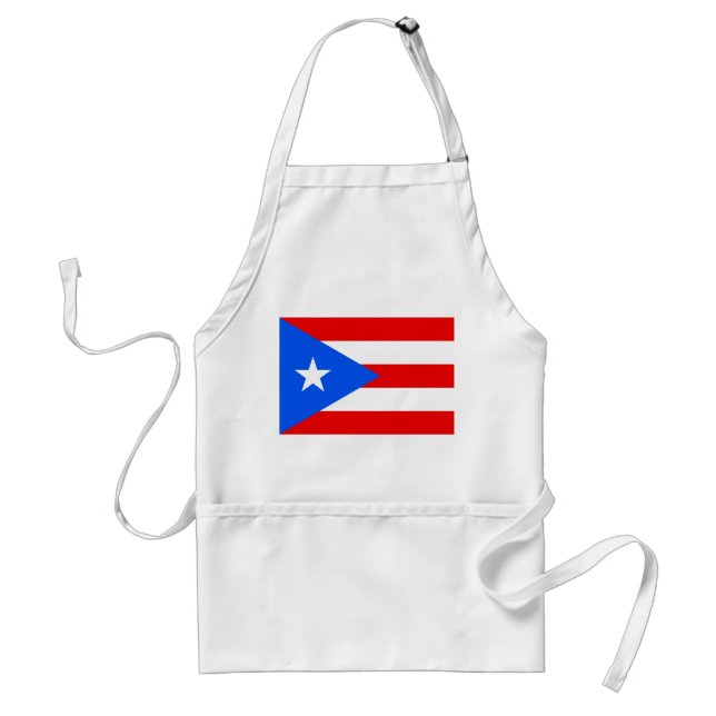Delantal Apron con bandera de Puerto Rico, EE.UU. (Frente)