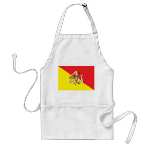 Delantal Apron con bandera de Sicilia, Italia