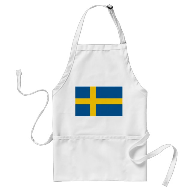 Delantal Apron con bandera de Suecia (Frente)