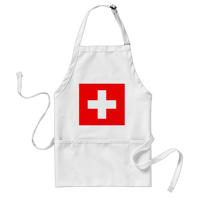 Delantal Apron con bandera de Suiza (Frente)