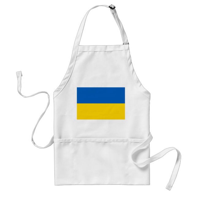 Delantal Apron con bandera de Ucrania (Frente)