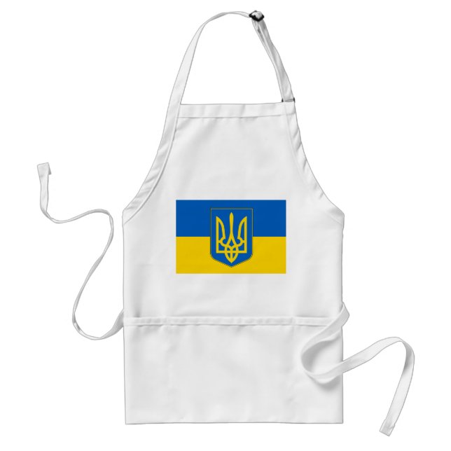 Delantal Apron con bandera de Ucrania (Frente)