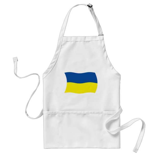 Delantal Apron con bandera de Ucrania (Frente)