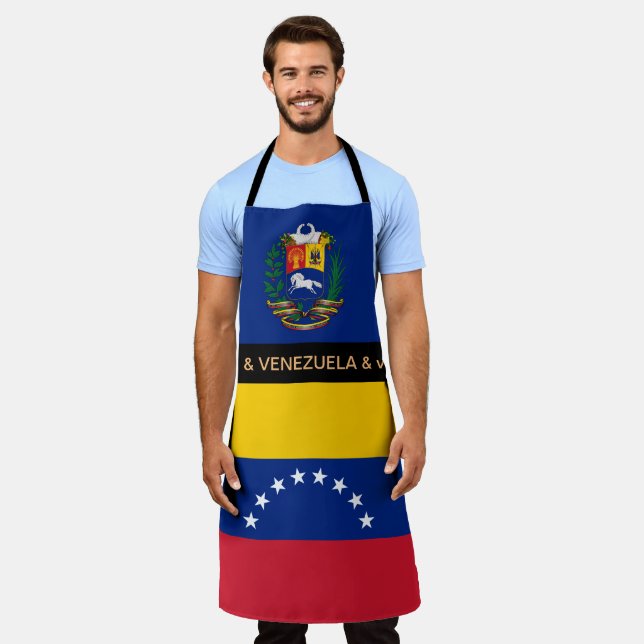 Delantal Apron con bandera de Venezuela, cocina de chefs de (Gastado)